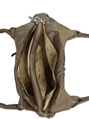 brown leatherette (pu) regular handbag - 15737094 - Standard Image - 3
