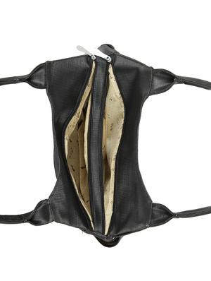 black leatherette (pu) regular handbag - 15737096 - Standard Image - 3
