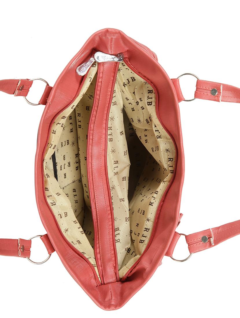 pink leatherette (pu) regular handbag - 15737103 - Zoom Image - 3
