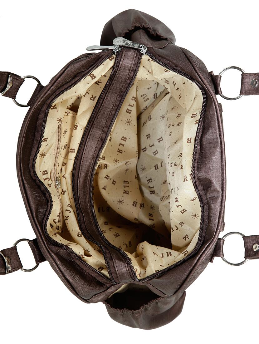 brown leatherette (pu) regular handbag - 15737105 - Zoom Image - 3