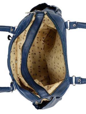 blue leatherette (pu) regular handbag - 15737107 - Standard Image - 3