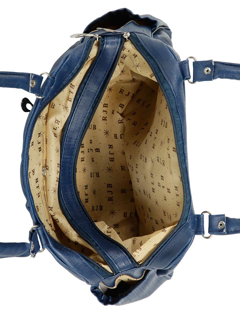 blue leatherette (pu) regular handbag - 15737107 - Zoom Image - 3