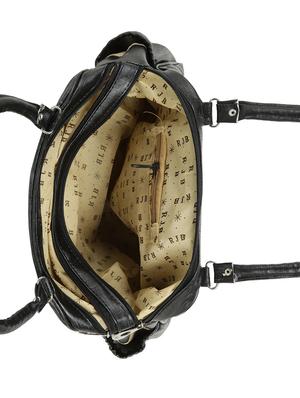 black leatherette (pu) regular handbag - 15737108 - Standard Image - 3