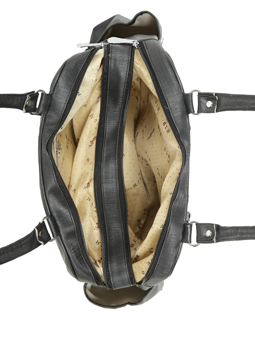 black leatherette (pu) regular handbag - 15737112 - Zoom Image - 3