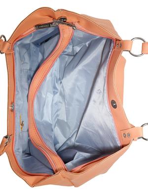 orange leatherette (pu) regular handbag - 15737118 - Standard Image - 3