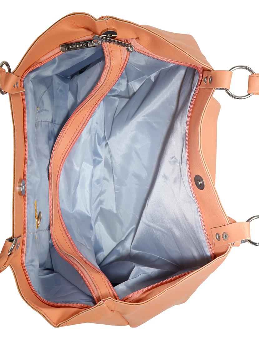 orange leatherette (pu) regular handbag - 15737118 - Zoom Image - 3