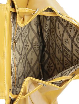 yellow leatherette (pu) fashion backpack - 15737517 - Standard Image - 3
