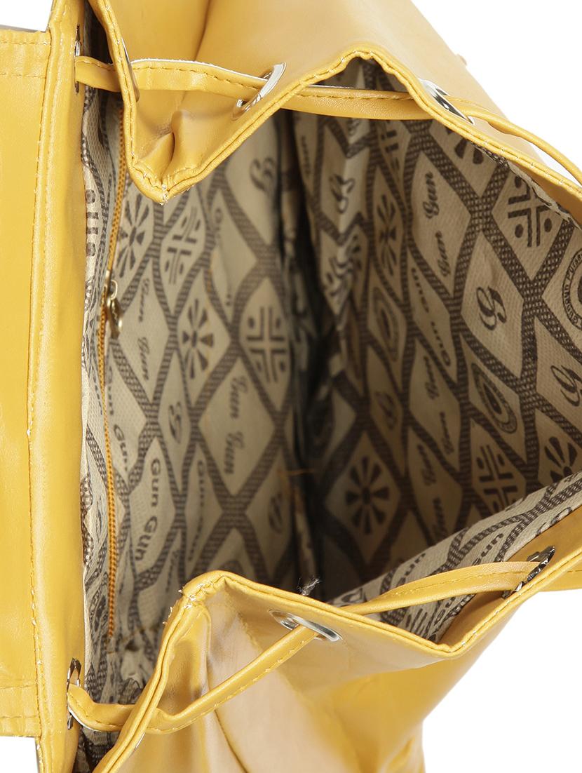 yellow leatherette (pu) fashion backpack - 15737517 - Zoom Image - 3