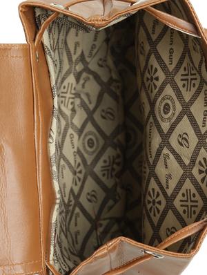 brown leatherette (pu) fashion backpack - 15737519 - Standard Image - 3