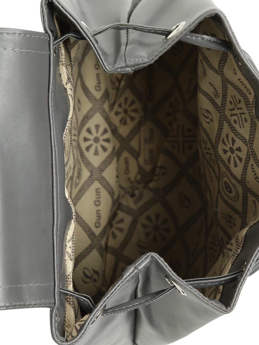 grey leatherette (pu) fashion backpack - 15737521 - Zoom Image - 3