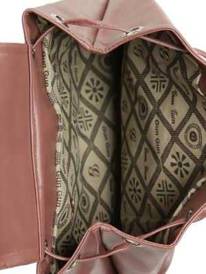 brown leatherette (pu) fashion backpack - 15737523 - Standard Image - 3
