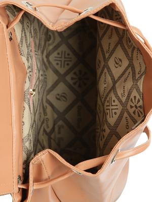 tan leatherette (pu) fashion backpack - 15737524 - Standard Image - 3