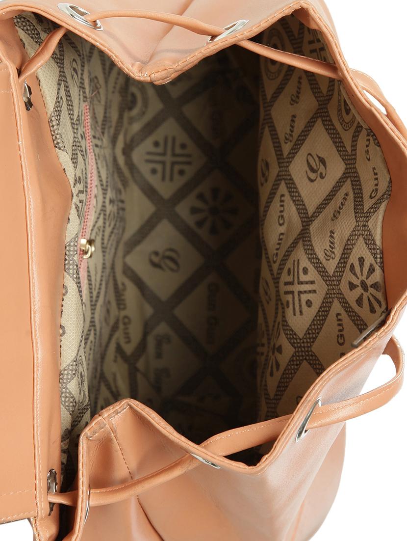 tan leatherette (pu) fashion backpack - 15737524 - Zoom Image - 3