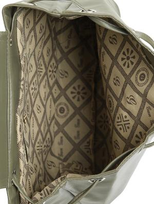 green leatherette (pu) fashion backpack - 15737525 - Standard Image - 3