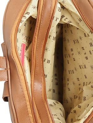 tan leatherette (pu) fashion backpack - 15737535 - Standard Image - 3