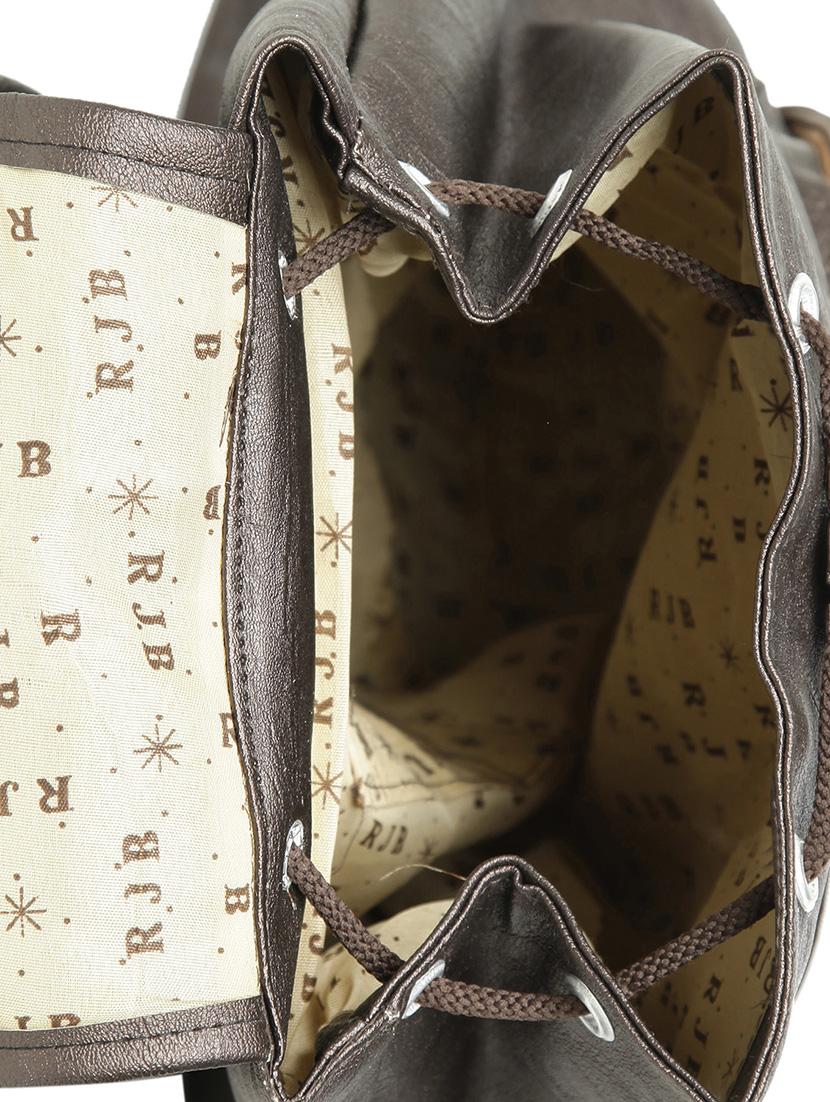 brown leatherette (pu) fashion backpack - 15737536 - Zoom Image - 3