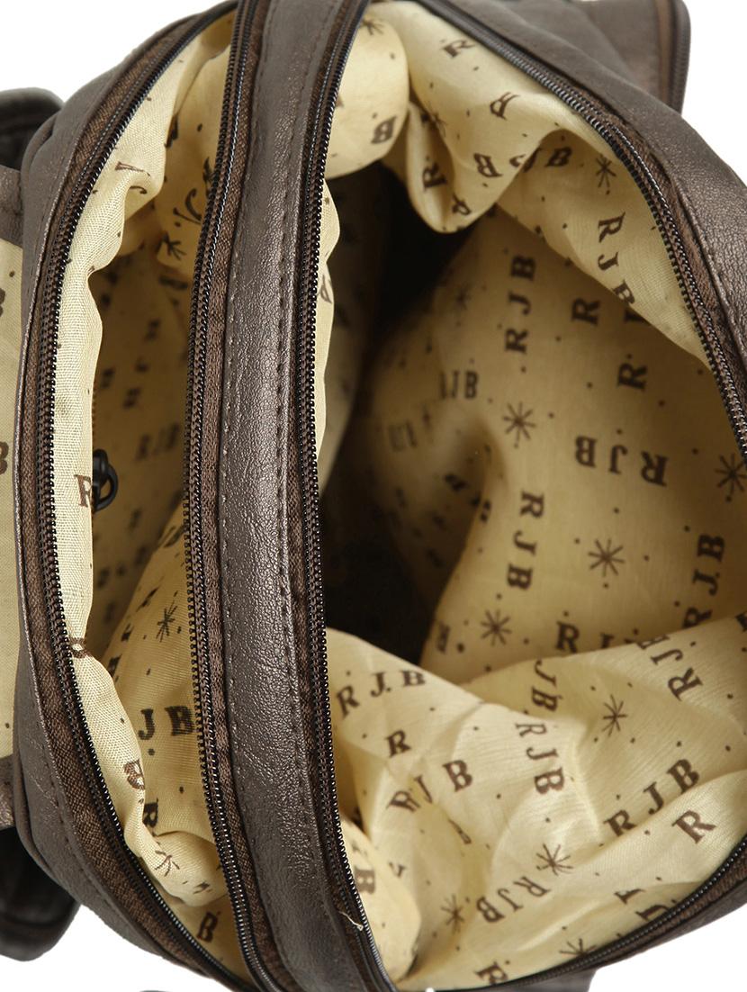 brown leatherette (pu) fashion backpack - 15737544 - Zoom Image - 3