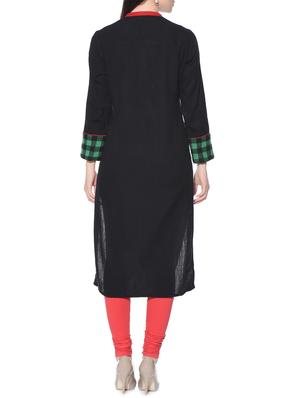 Checkered straight kurta - 15737565 - Standard Image - 3