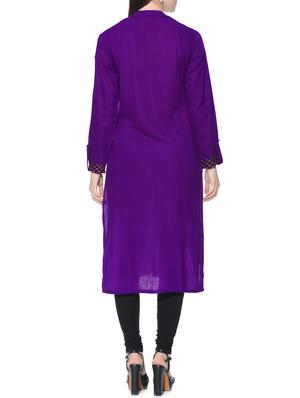 Checkered straight kurta - 15737566 - Standard Image - 3