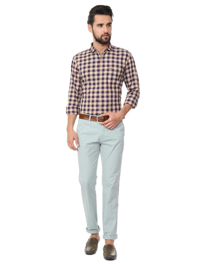 blue cotton chinos - 15737582 - Zoom Image - 3