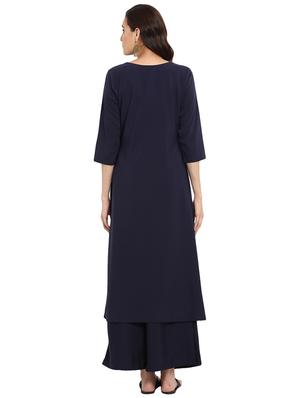 Foil printed layered kurta with palazzo set - 15737592 - Standard Image - 3