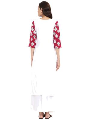Foil printed color block kurta palazzo set - 15737599 - Standard Image - 3