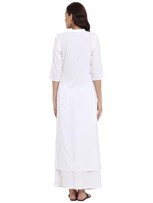Foil printed kurta with palazzo set - 15737603 - Standard Image - 3