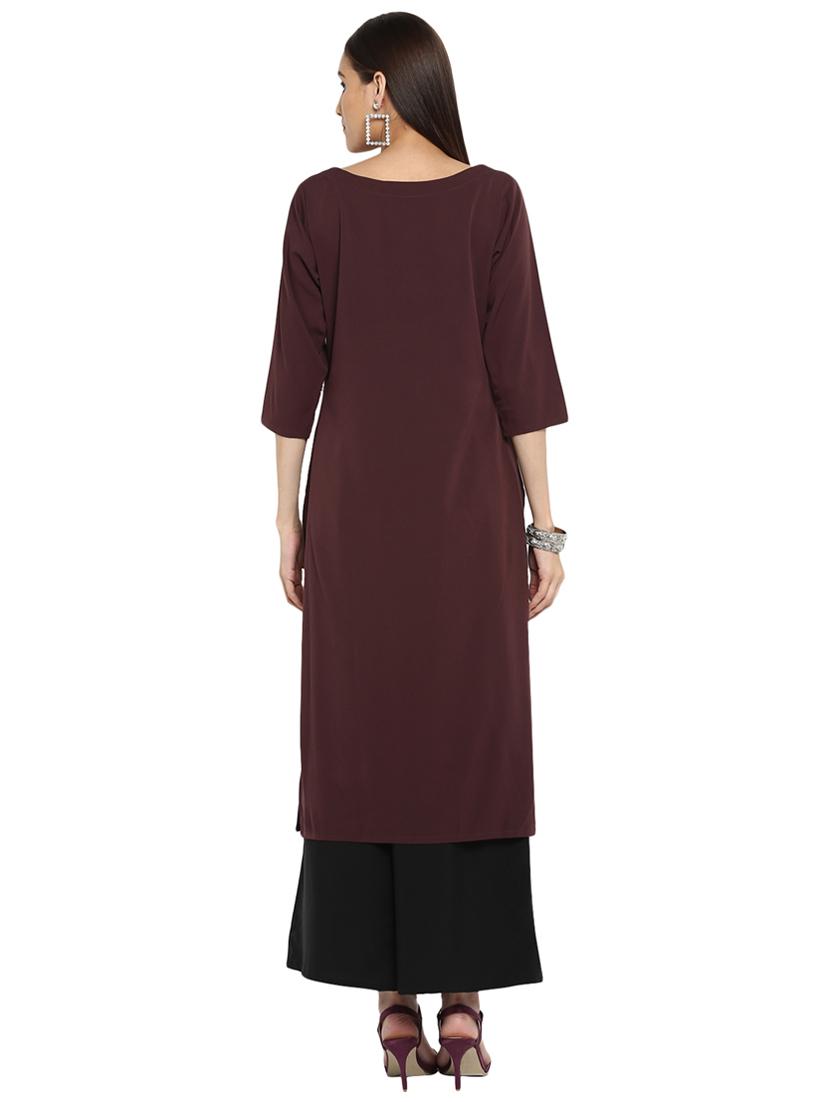 Printed kurta with palazzo set - 15737612 - Zoom Image - 3