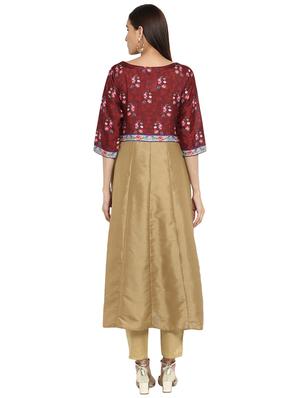 Printed kalidaar kurta with pant set - 15737615 - Standard Image - 3