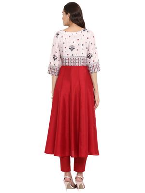 Printed kalidaar kurta with pant set - 15737617 - Standard Image - 3