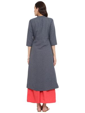 Printed yoke kurta with palazzo set - 15737619 - Standard Image - 3
