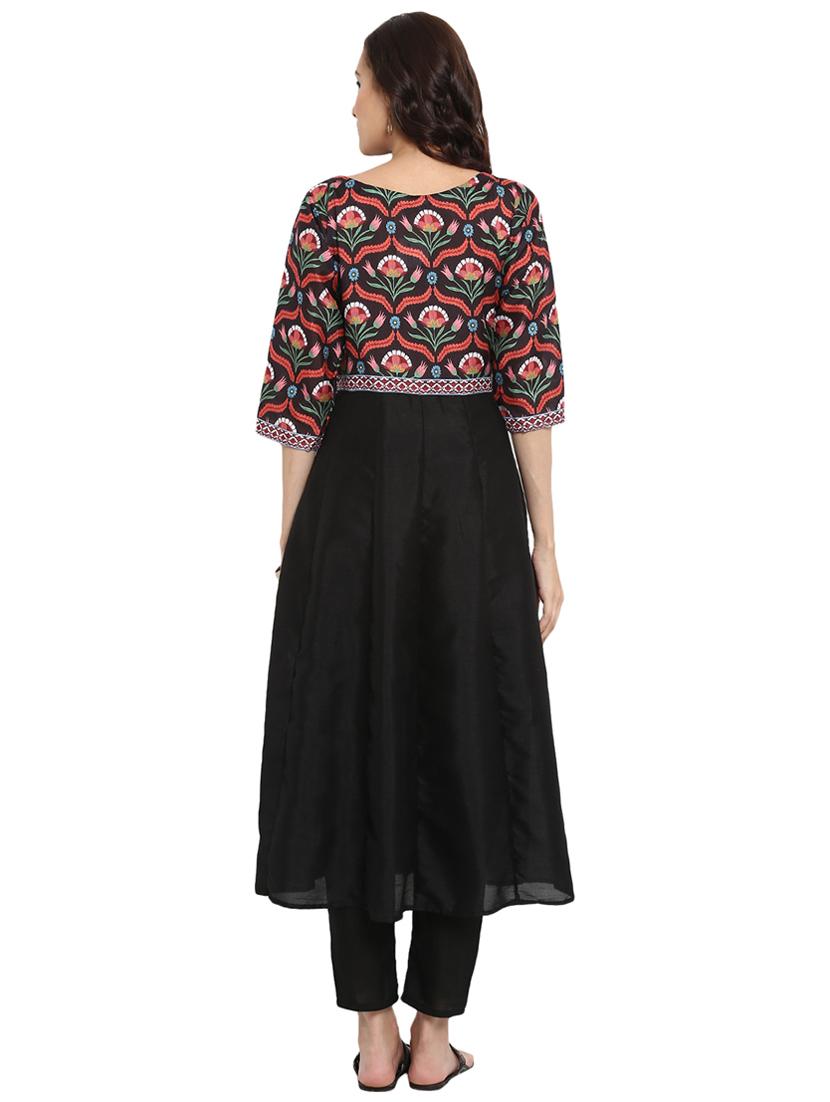 Printed kalidaar kurta with pant set - 15737623 - Zoom Image - 3