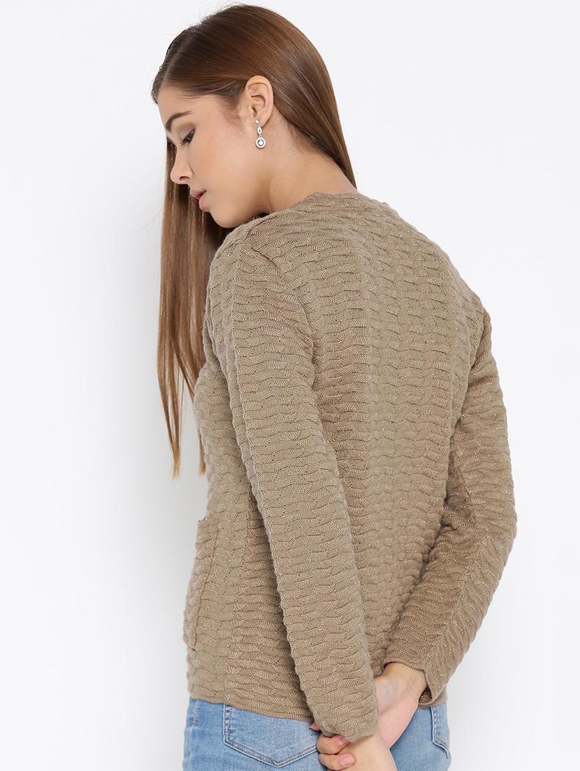 pocket detail woolen cardigan - 15737762 - Zoom Image - 3