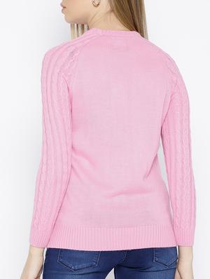 cable knit woolen pullover - 15737797 - Standard Image - 3
