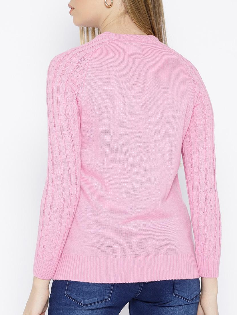 cable knit woolen pullover - 15737797 - Zoom Image - 3