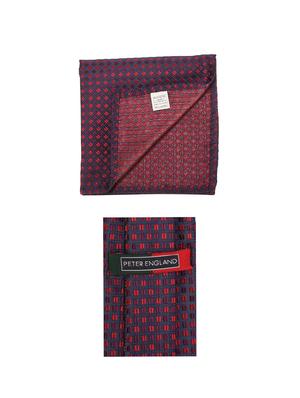 purple cotton tie with pocketsqaure - 15737828 - Standard Image - 3