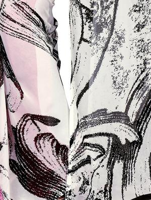 abstract printed saree with blouse - 15737907 - Standard Image - 3