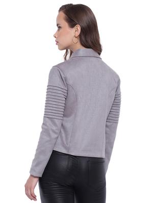pintucked sleeve zipper detail jacket - 15737941 - Standard Image - 3