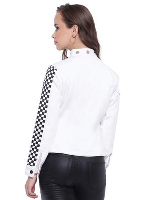 checkered paneled sleeved jacket - 15737945 - Standard Image - 3