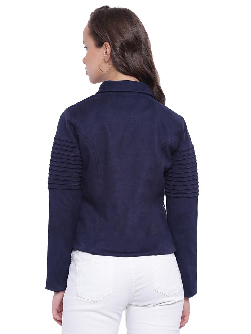 pintucked sleeved zipper detail jacket - 15737947 - Zoom Image - 3
