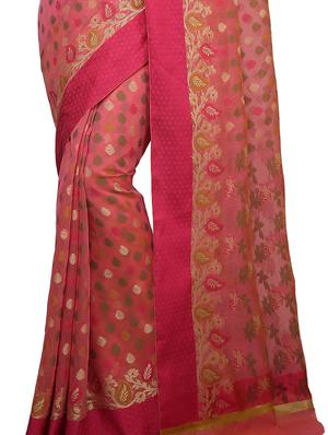 zari motif banarasi saree with blouse - 15737999 - Standard Image - 3