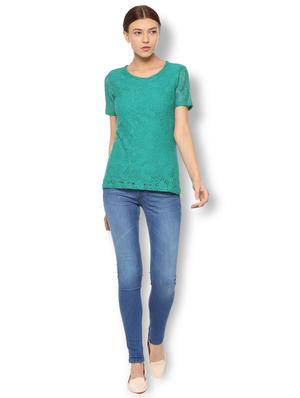 short sleeved lace top - 15738090 - Standard Image - 3