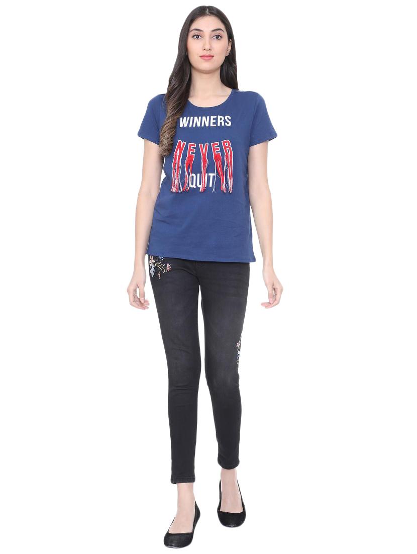 fringe detail graphic print tee - 15738151 - Zoom Image - 3