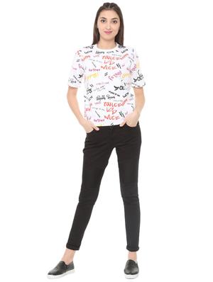 quirky text zipper detail tee - 15738154 - Standard Image - 3