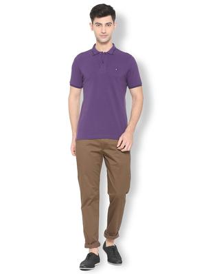 purple cotton polo t-shirt - 15738157 - Standard Image - 3