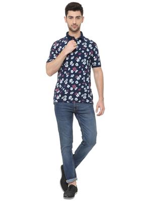 blue cotton all over print t-shirt - 15738160 - Standard Image - 3