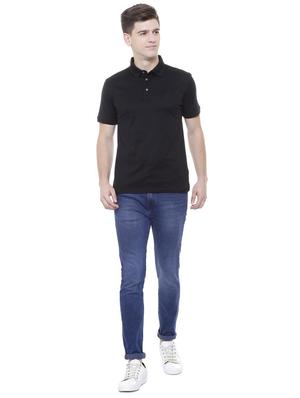 black cotton polo t-shirt - 15738163 - Standard Image - 3