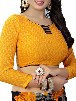 floral printed saree with blouse - 15738169 - Standard Image - 3