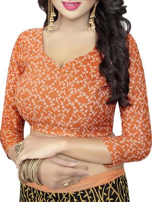 floral half & half saree with blouse - 15738181 - Standard Image - 3