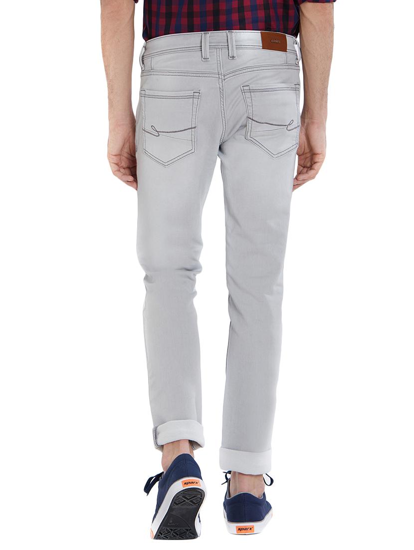 grey cotton plain jeans - 15738435 - Zoom Image - 3